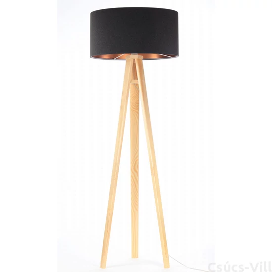 BPS Glamour Henger Álló Lámpa - Fekete/Réz - 50 cm
