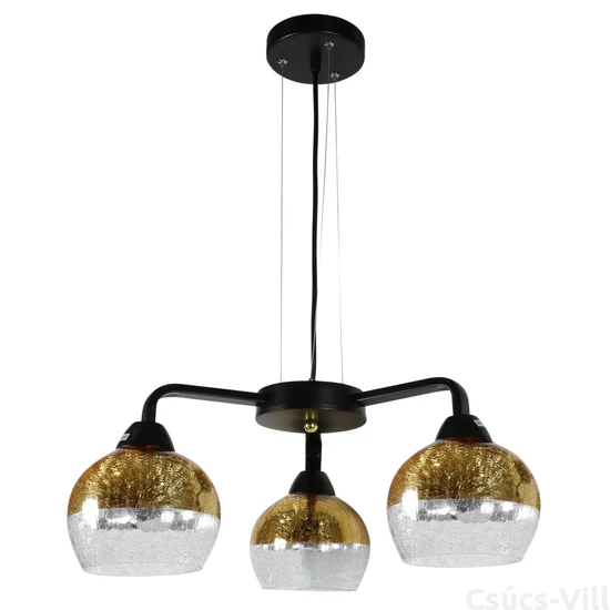 CROMINA Arany Függeszték 3 3X60W E27 Fekete - Candellux