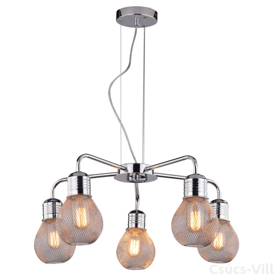 GLIVA Függeszték 5 5X60W E27 Króm (Without bulb) - Candellux