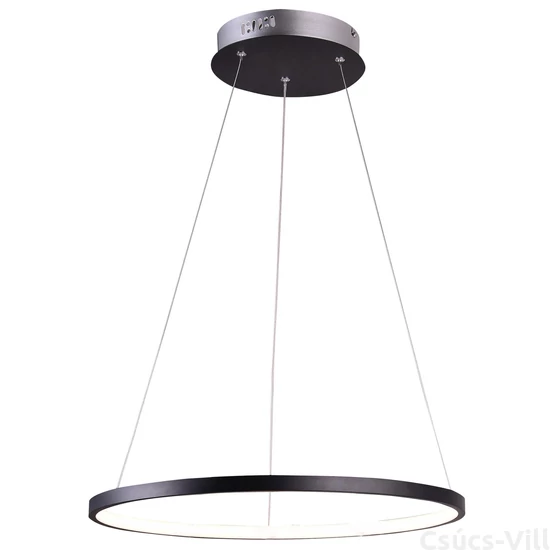 Candellux-Fekete LED LUNE gyűrűs függeszték lámpa, 18W 4000K