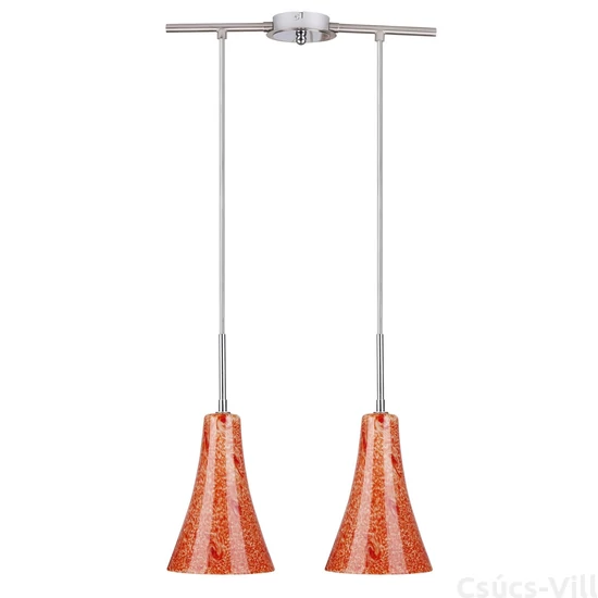 Candellux- RUFI függeszték lámpa. 2x40W- narancssárga