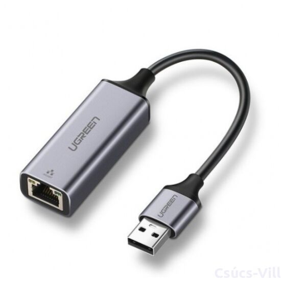 Ugreen- USB Ethernet külső hálózati adapter- szürke