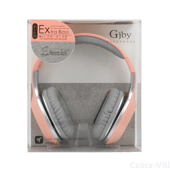 GJBY Audio Extra Bass fejhallgató- rózsaszín