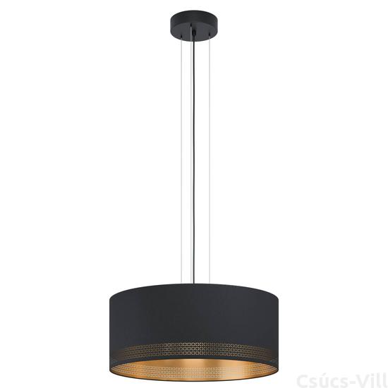 Eglo - Függeszték.E27 3x40W fekete/arany Esteperra