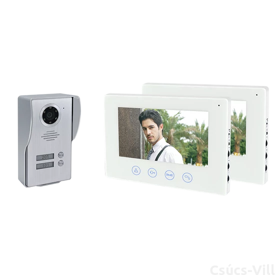Wifis okos videós kaputelefon - 2 monitorral - Elmark