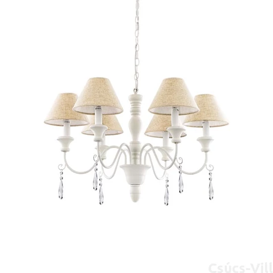 Ideal Lux- PROVENCE SP6 csillár- fehér/ bézs