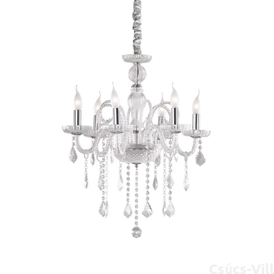 Ideal Lux- GIUDECCA SP6 üveg csillár- áttetsző