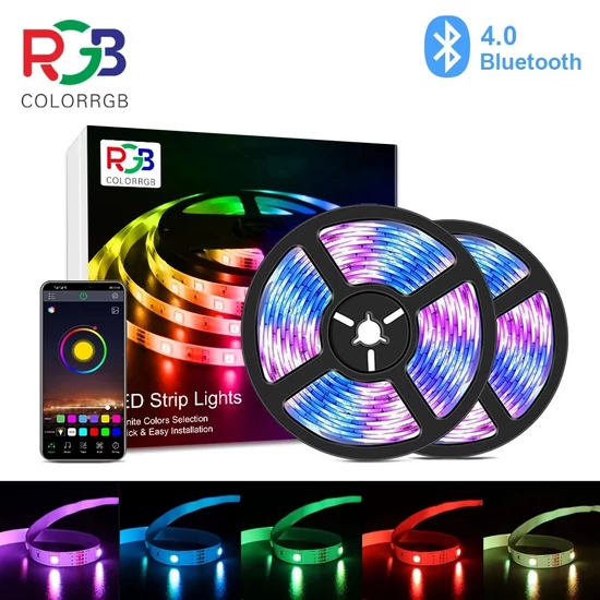  Prémium RGB LED szalag szett - Mobiltelefonról vezérelhető - 2 x 10 m