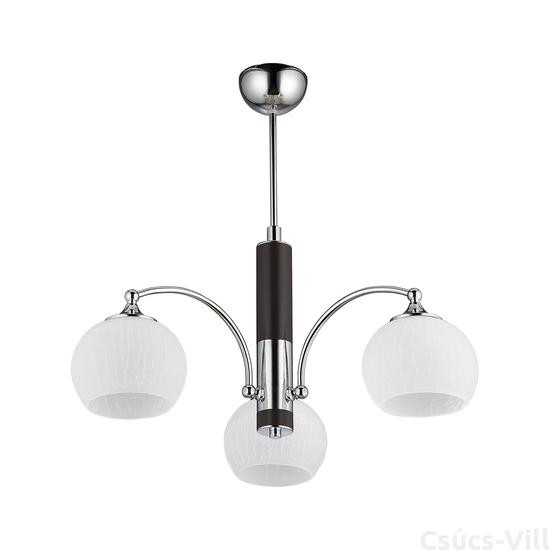 LARGO - Jupiter - függeszték lámpa 3xE27/60W/230V - wenge; króm