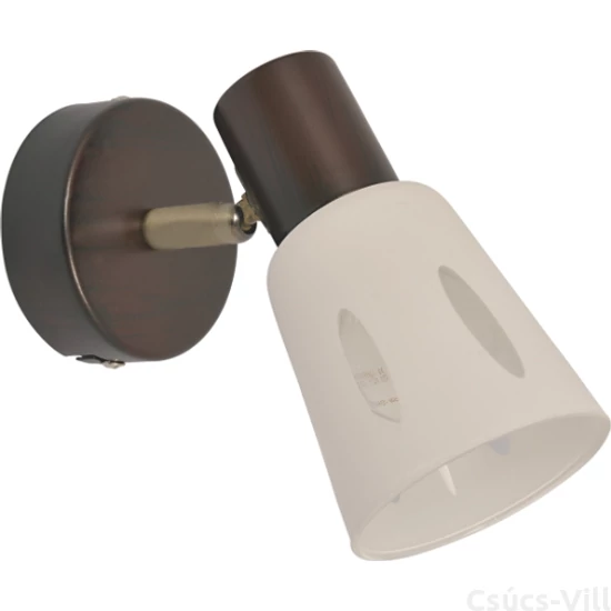 DAMON - Klausen - Egyszerű barna falikar - üveg/fém - barna/bronz/fehér - IP20 - 1xE14, 1x7W