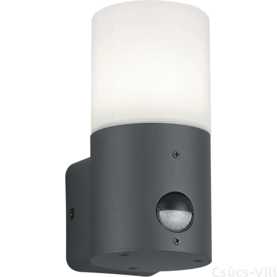 ASCOT - Klausen - Modern, szenzoros kültéri fali lámpa - aluminium/polikarbonát - opál fehér/ezüst - IP44 - 1xE27, 1x11W LED