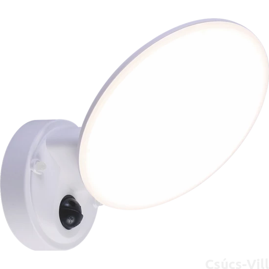 OSSETT - Klausen - Integrált LED, szenzoros, kör alakú kültéri fali lámpa - műanyag - fehér - IP44 - Integrált LED, 1x12W LED
