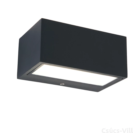 Gemini Kicsi négyzet kültéri LED fali lámpa Up &amp; Down 1 light dark grey