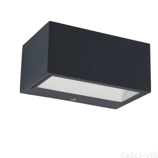 Gemini kicsi négyzet kültéri LED fali lámpa Up &amp; Down 1 light dark grey