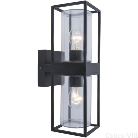 Flair kültéri E27 double fali lámpa 2 light black