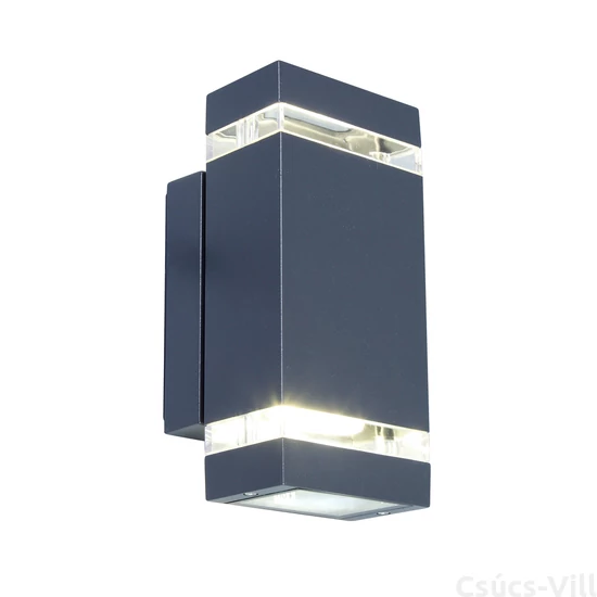 Focus square kültéri LED fali lámpa Up &amp; Down 1 light dark grey