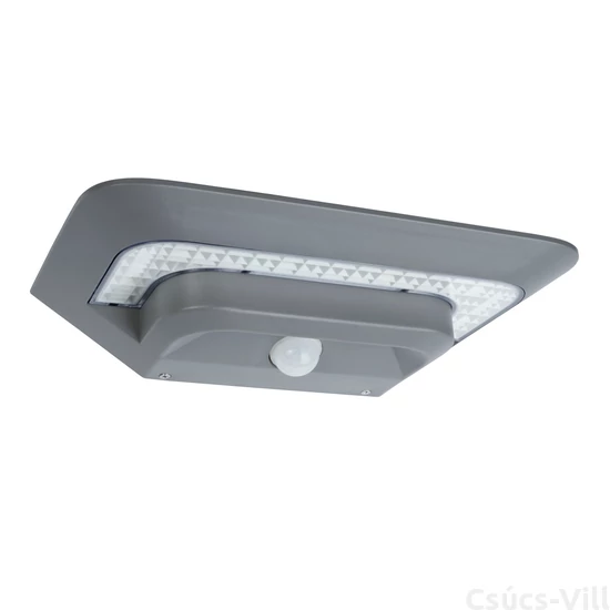 Ghost solar LED fali lámpa 1 LIGHT Napelemes, mozgásérzékelős silver grey