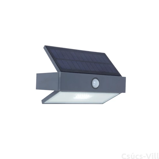 Aroow solar LED fali lámpa Pir  1 light dark grey