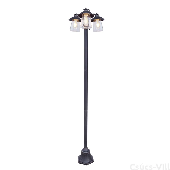 Cate kültéri post 3 light E27 black