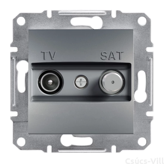 Schneider Asfora Tv/Sat Aljzat, Átmenő, 4 Db, Acél