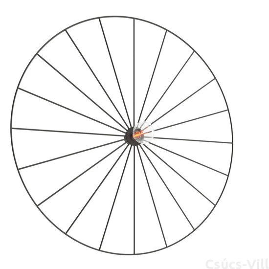 Sollux - SIRKEL - Fali/Mennyezeti lámpa - 60 cm - fekete