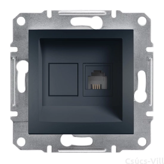 Schneider ASFORA 1xRJ11 telefon aljzat, antracit 