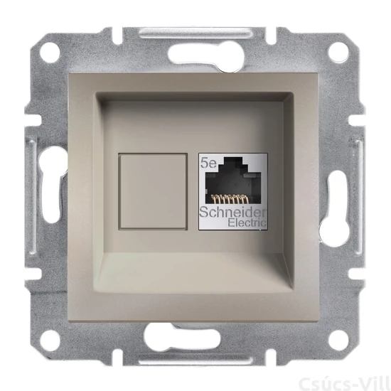 Schneider ASFORA 1xRJ45 Cat5e STP aljzat, bronz 