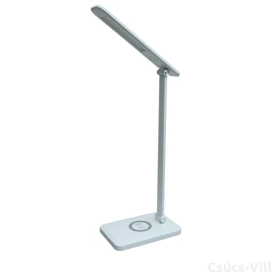 Tracon - Led íróasztali lámpa fényerőszabályzóval - USB és vezeték nélküli töltő 7W
