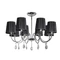 SORENTO Csillár 8X40W E14 Króm Lampshade Fekete