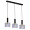 VANES - Jupiter - Modern Függeszték 3 db füstös búrával - fekete, arany, füstös - 3xE27/60W