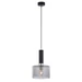 VANES - Jupiter - Modern Függeszték füstös búrával - fekete, króm, füstös - 1xE27/60W