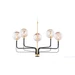 ERIS- Jupiter - Modern, 5 ágú csillár - fekete, patinás réz, borostyán - 5xG9/LED