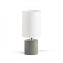 Kép 1/4 - CAMINO asztali lámpa búrával fehér cement 230V E27 28W