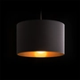 Kép 5/5 - CASUAL 90/22 lámpabúra  Polycotton fekete/réz fólia  max. 23W