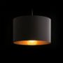 Kép 5/5 - RON 40/25 lámpabúra  Polycotton fekete/réz fólia  max. 23W