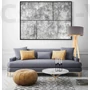 Kép 2/4 - BPS Glamour Henger Álló Lámpa - Szürke/Réz - 50 cm Fenyő lábbal 1XE27