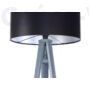 Kép 4/4 - BPS Glamour Laximi henger fekete latex állólámpa ezüst belsővel szürke lábakkal 50cm 1XE27