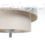 Kép 6/7 - BPS Boho -  Keskeny henger alakú állólámpa levél mintával-bézs belsővel 40cm 1Xe27