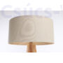 Kép 4/6 - BPS Boho -  Álló lámpa natúr lenvászon búrával bézs belsővel  50cm