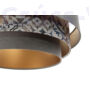 Kép 3/6 - BPS Triniti függeszték szürke-dekor csíkkal/arany belsővel  60 cm