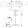 Kép 2/2 - LONDYN asztali lámpa 1X60W E27 fekete - Candellux