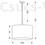 Kép 2/2 - LONG függeszték 1-es 1X60W E27 réz - Candellux