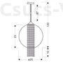 Kép 2/2 - Candellux- ALLANI függeszték lámpa, 1x60W- piros