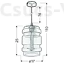 Kép 2/2 - Candellux- DECORADO függeszték lámpa, 1x60W- sárga