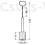 Kép 3/3 - Candellux- TANTAL függeszték lámpa, 1x50W- fa