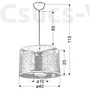 Kép 3/3 - Candellux- MADRAS függeszték lámpa 3x40W- fehér