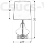 Kép 3/3 - Candellux-ALLADINA asztali lámpa, 1x40W- borostyán