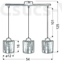 Kép 3/3 - COX Függeszték 3 3X60W E27 Króm - Candellux