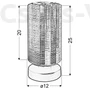 Kép 3/3 - COX Asztali lámpa 1X60W E27 Króm - Candellux