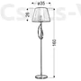 Kép 3/3 - Candellux- DIVA Állólámpa 1X60W E27- arany